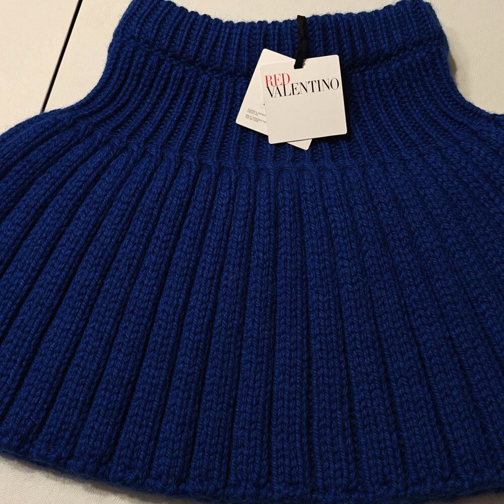 Red Valentino Wool& Mohair Knit Flare Mini Skirt, Size Small